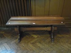 Mahogany-topped occasional table, rectan