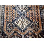 Persian design Eastern wool rug with thr