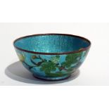 Japanese cloisonne bowl decorated to the