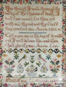 Sampler with words from Psalm 23, floral