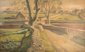 A print, after Allinson, showing a rural