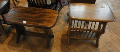 A miniature oak gate-leg table together