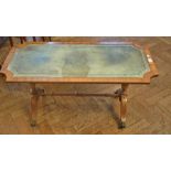 Reproduction polished wood coffee table,