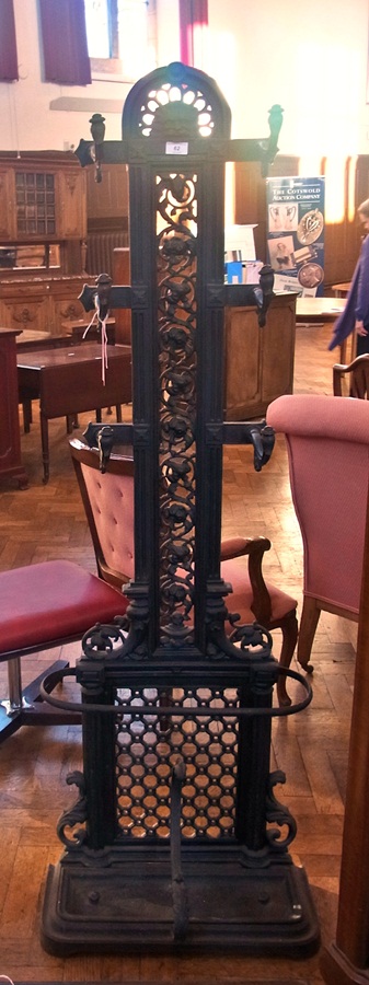 Coalbrookdale-style cast iron black hall