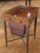 Victorian mahogany sewing table, rectang