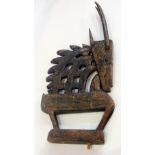 African carved wooden two-dimensional an