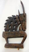 African carved wooden two-dimensional an