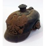 German WWI pickelhaube, spike missing (af)