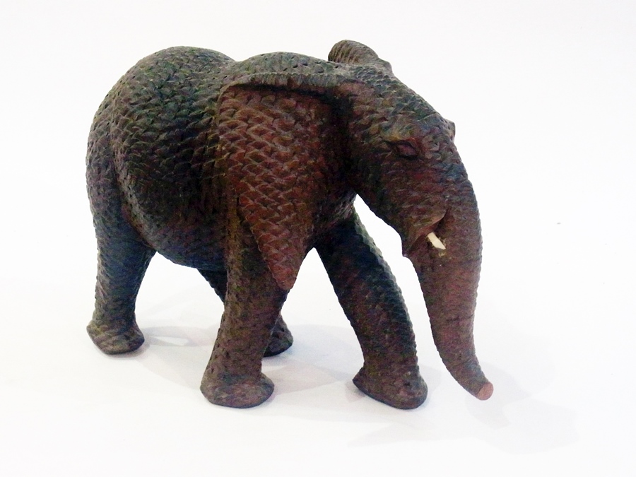 African carved model of an elephant, all - Image 2 of 3