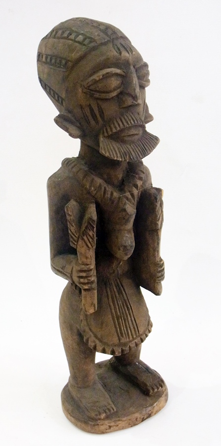 Three various African carved wooden figu - Image 3 of 4