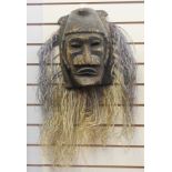 Nigerian carved wooden tribal mask, havi