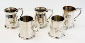Five pewter trophy tankards for Maidenhe