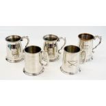 Five pewter trophy tankards for Maidenhe