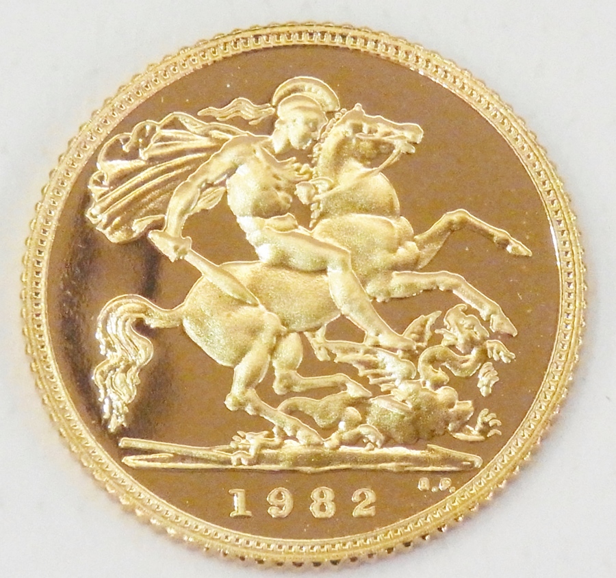 1982 Proof half-sovereign (cased) - Image 2 of 3