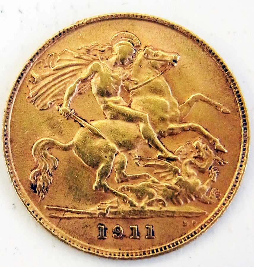 George V half sovereign 1911