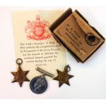 WWII War Medal, Italy Star and a WWII Star