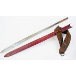 African Maasai Seme sword with animal sk