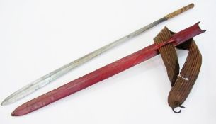 African Maasai Seme sword with animal sk