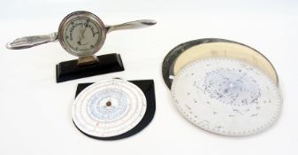 Barometer set in the style of an airplan