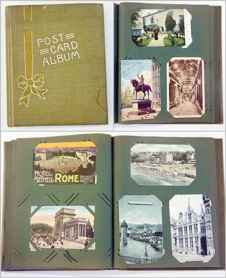 Postcard album containing early 20th cen