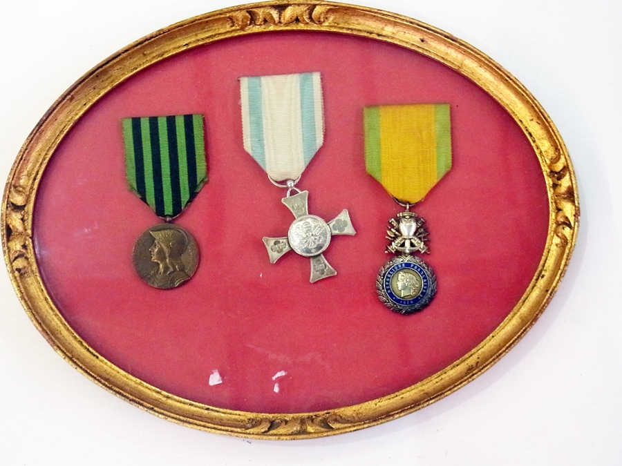 Three 19th century French medals, in ova