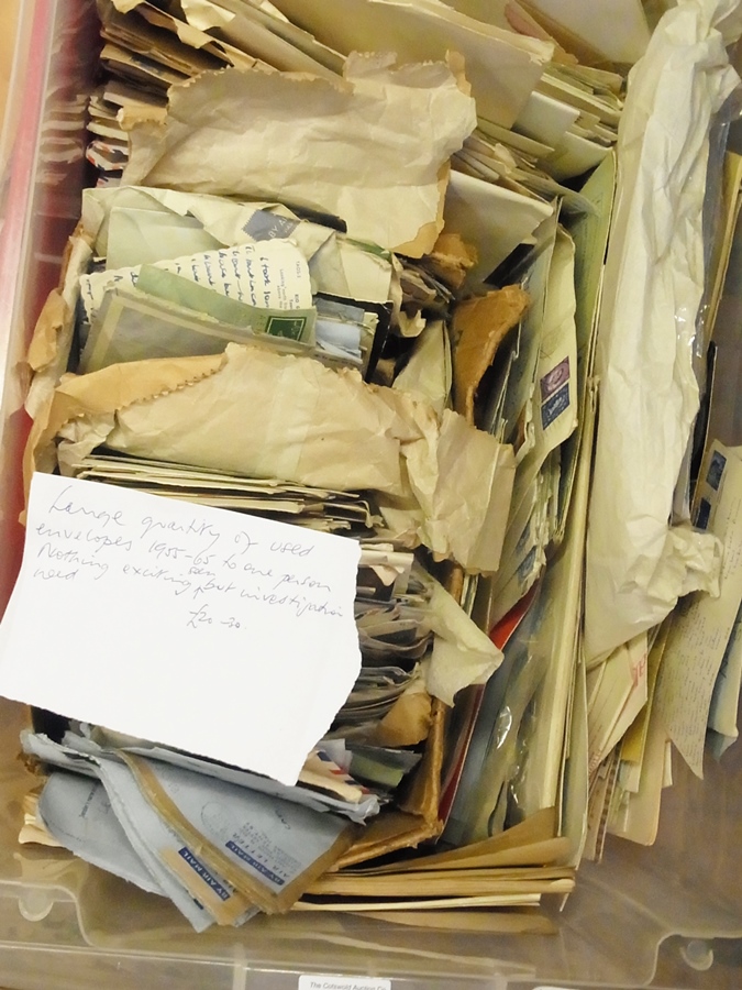 Large quantity of used envelopes 1955 to