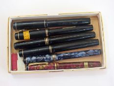Black lacquer Swan fountain pen, a Steph