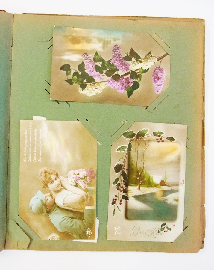 Two early 20th century postcard albums, - Image 3 of 5