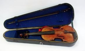 Violin, probably late 19th century Germa