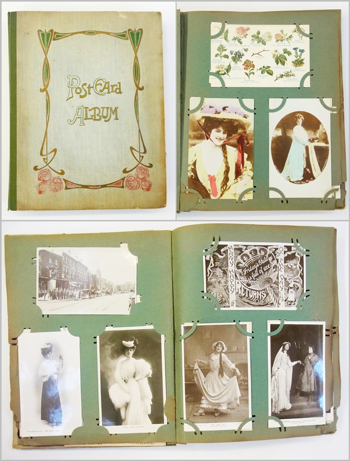 1906 postcard album of royalty, celebrit