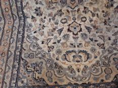 Pair wool rugs, allover floral and folia