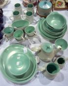 Poole pottery green and grey mottled par