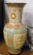 Large Oriental style pottery vase, drago