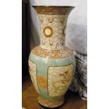 Large Oriental style pottery vase, drago