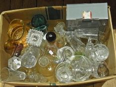 Collection of decanters, glasses, wine g