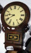 Inlaid mahogany drop-dial eight-day stri