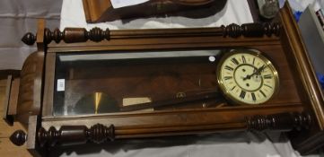 Vienna style stained wood drop dial wall