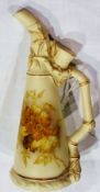 Late Victorian Royal Worcester ewer with