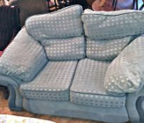 Two seater settee upholstered in chequer