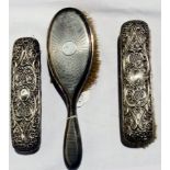 Pair silver-backed clothes brushes and s