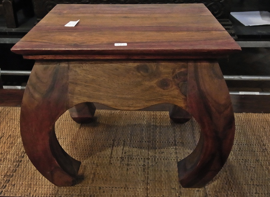 Oriental hardwood and cane coffee table, - Image 2 of 2