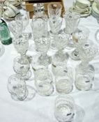 A collection of cut glass and other asso