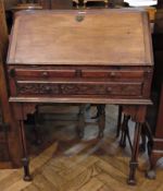 Stained wood bureau with fitted interior