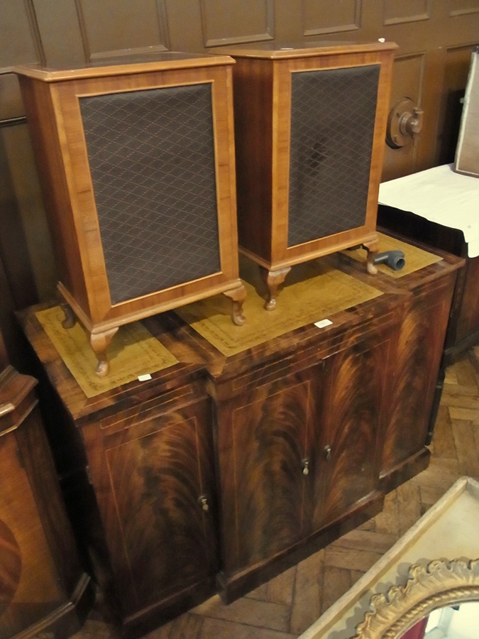 Reproduction mahogany stereo cabinet wit