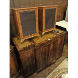 Reproduction mahogany stereo cabinet wit
