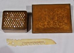 Victorian inlaid rosewood writing box, m