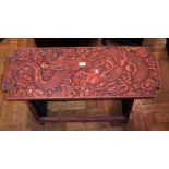 Oriental carved and stained wood occasio