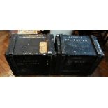 Two Royal Air Force stained wood kit box