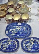 Victorian Wedgwood willow pattern meat p