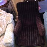 Victorian drawing room chair upholstered